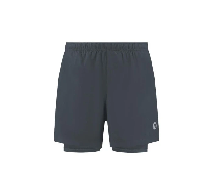 Rogelli pánské šortky 2 v 1 ESSENTIAL šedé XL