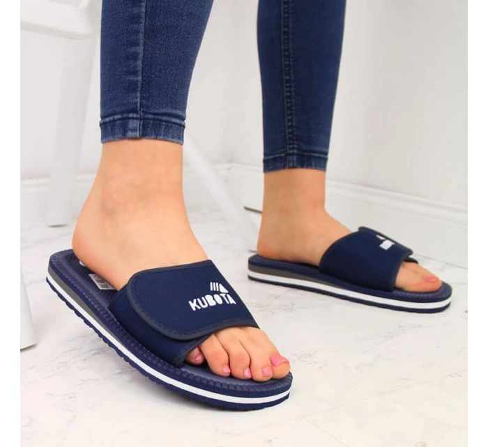 Sportovní žabky na suchý zip navy blue Kubota Sportovní žabky na suchý zip navy blue Kubota