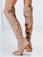 Dámské kozačky 5759 ZY1244 béžové - FashionStreet