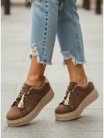 FashionStreet hnědé dámské tenisky ZY1413 FashionStreet hnědé dámské tenisky ZY1413