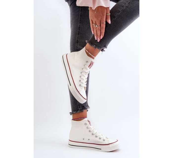 Dámské vysoké tenisky Big Star NN274276 bílé