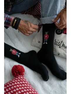 Pánské ponožky Medvídek V svetříku Černé