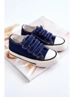 Dětské tenisky na suchý zip námořnická modrá Bernie