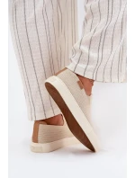 Dámské slip-on tenisky Big Star – béžové Dámské slip-on tenisky Big Star – béžové