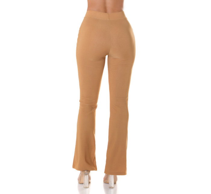 Sexy Must-Have Základní rozšířené kalhoty s vysokým pasem