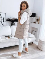 Dámská prošívaná vesta béžová  model 20182832 - Dstreet