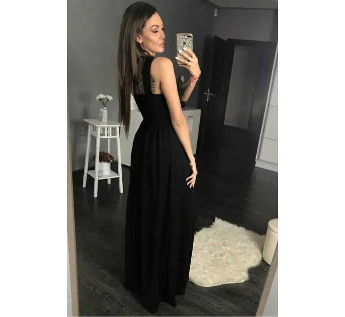 Dlouhé šaty model 20934312 černé - YourNewStyle