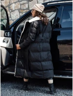 Dámská zimní bunda dlouhá s kožešinou černá Dstreet model 21980514 - FashionStreet