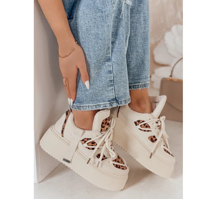 Dámské tenisky na vysoké platformě UPSOLE s leopardím potiskem FashionStreet ZY0802 Dámské tenisky na vysoké platformě UPSOLE s leopardím potiskem FashionStreet ZY0802