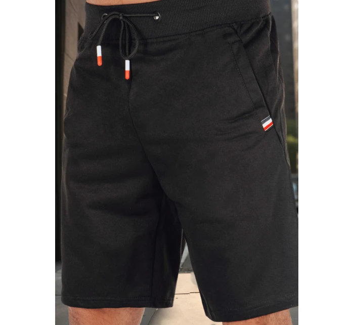 Pánské černé teplákové šortky Dstreet SX2486 Pánské černé teplákové šortky Dstreet SX2486