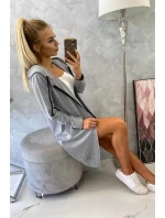 Šatová bunda s kapucí šedá melange Šatová bunda s kapucí šedá melange