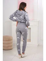 Sada s potiskem pistole šedá