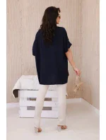 Oversized halenka s přívěskem námořnická modř Oversized halenka s přívěskem námořnická modř