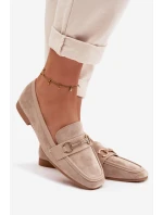 Dámské loafersy Mokasyny s ozdobou Béžové Palerina