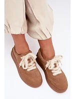 Semišové tenisky s šněrováním Camel model 22355641 - Kobbo Semišové tenisky s šněrováním Camel model 22355641 - Kobbo