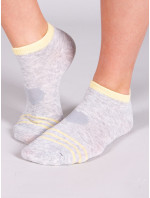 Yoclub Dívčí kotníkové bavlněné ponožky Vzory Barvy 6-pack SKS-0008G-AA00-002 Vícebarevné