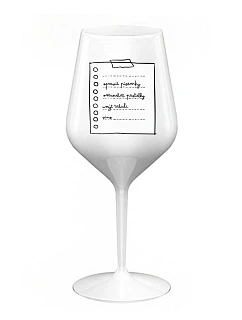 bílá nerozbitná sklenice na víno 470 ml model 21264585 - Giftela