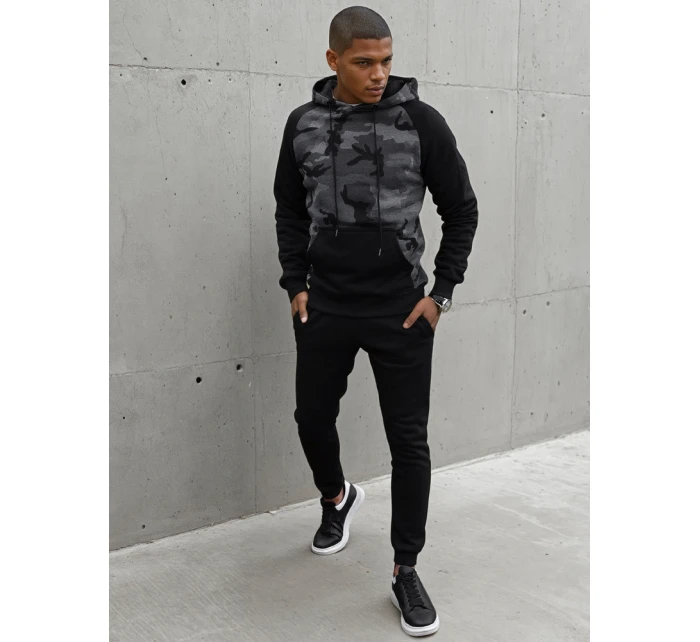 Pánská tmavě šedá mikina Dstreet BX5486 Pánská tmavě šedá mikina Dstreet BX5486