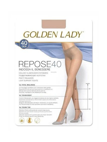 Dámské punčochové kalhoty Golden Lady Repose 2-5XL 40 den Dámské punčochové kalhoty Golden Lady Repose 2-5XL 40 den