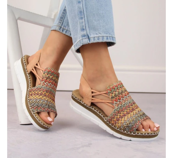 Pohodlné vícebarevné sandály W model 22033633 - Rieker