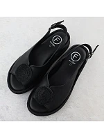 Černé dámské sandály Filippo DS6984 na platformách se zirkony