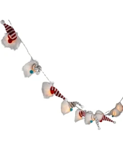 GIRLANDA SVĚTLA 12KS SKŘÍTCI NA BATERIE SANTA CLAUS TEPLÁ BÍLÁ LUCA