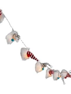 GIRLANDA SVĚTLA 12KS SKŘÍTCI NA BATERIE SANTA CLAUS TEPLÁ BÍLÁ LUCA