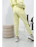 Set 2dílná mikina + kalhoty žlutá