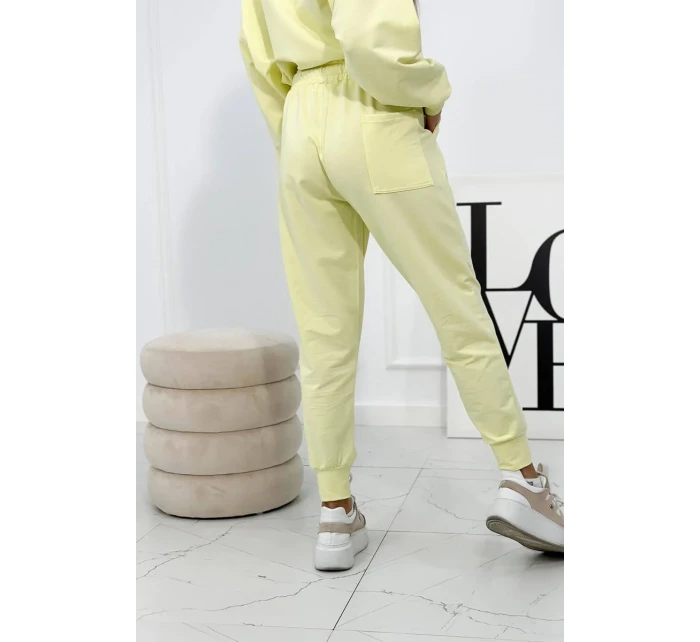 Set 2dílná mikina + kalhoty žlutá