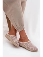 Dámské pantofle Love model 21714585 Béžové - Inblu