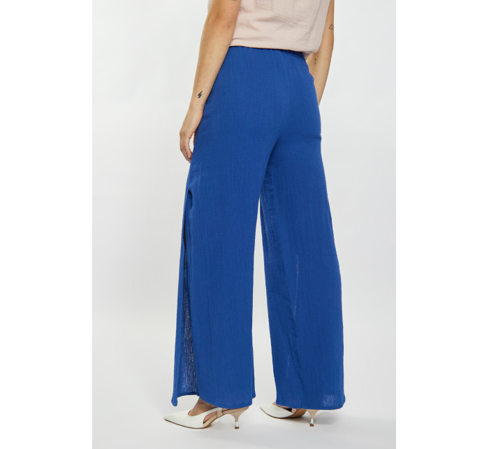Monnari Kalhoty Dámské bavlněné kalhoty s rozparky Navy Blue