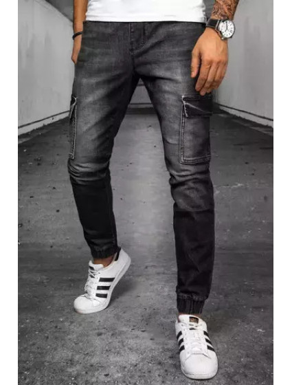 Černé pánské kalhoty Dstreet UX3864