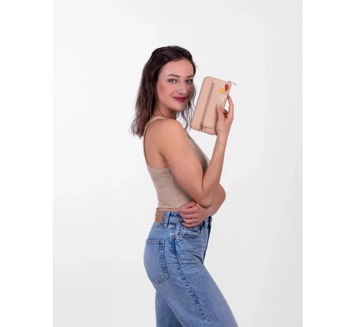 Dámská peněženka Vuch Nightie Nicci Flowers Beige Dámská peněženka Vuch Nightie Nicci Flowers Beige