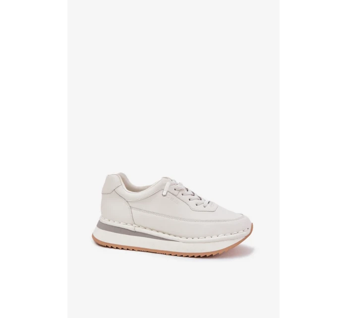 Dámské tenisky na platformě Big Star – bílé