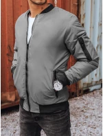 Pánská bunda bomber grafitová FashionStreet TX3824 Pánská bunda bomber grafitová FashionStreet TX3824
