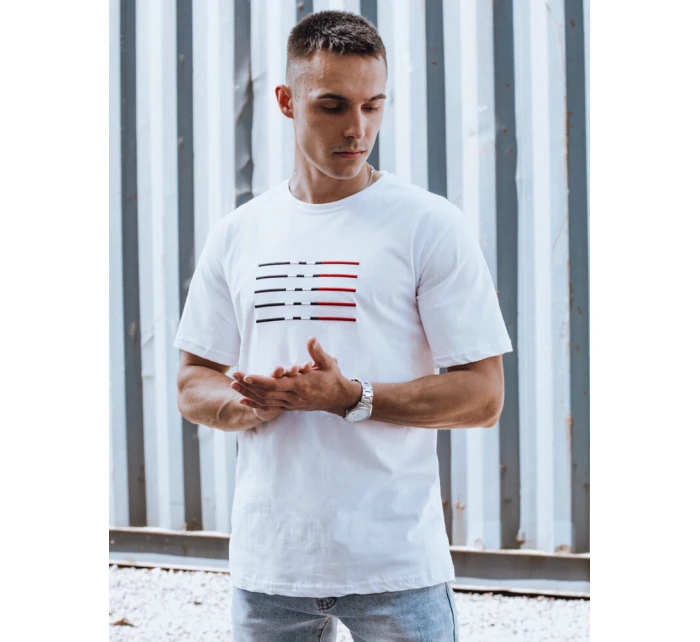 Pánské bílé tričko Dstreet model 21977158 - FashionStreet Pánské bílé tričko Dstreet model 21977158 - FashionStreet