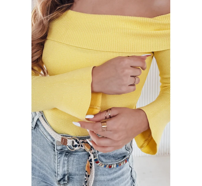 Dámská halenka s odhalenými rameny SHOWIT žlutá FashionStreet MY2425