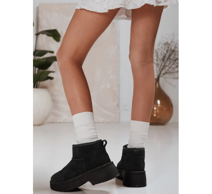 Dámské sněhule s tlustou podrážkou černé FashionStreet ZY1284