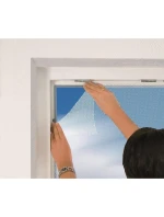 MOSKYTIÉRA DO OKNA 150X180 BÍLÝ POLYESTER + PÁSEK NA SUCHÝ ZIP