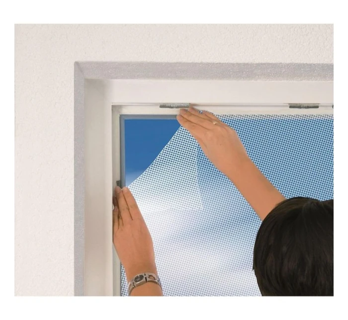 MOSKYTIÉRA DO OKNA 150X180 BÍLÝ POLYESTER + PÁSEK NA SUCHÝ ZIP