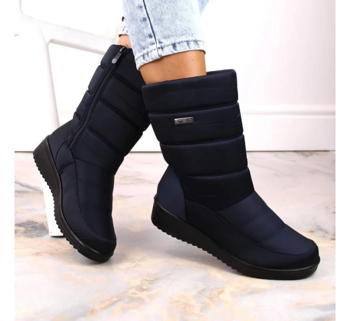 Dámské vysoké sněhule W EVE436B navy blue - Novinky
