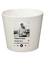 Personalizovaný květináč s motivem přehrávače - velký Personalizovaný květináč s motivem přehrávače - velký
