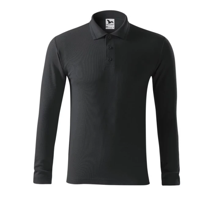 Pánské polo triko Pique Polo LS M MLI-22194 Tmavě šedá - Malfini