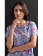 Dámská noční košile s krátkým rukávem model 19902956 - Vienetta Dámská noční košile s krátkým rukávem model 19902956 - Vienetta