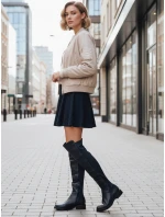 Dámské vysoké kozačky tmavě modré FashionStreet ZY1281