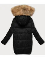 Černá dámská zimní bunda s ozdobnými kapsami J Style (5M3257-392) Černá dámská zimní bunda s ozdobnými kapsami J Style (5M3257-392)