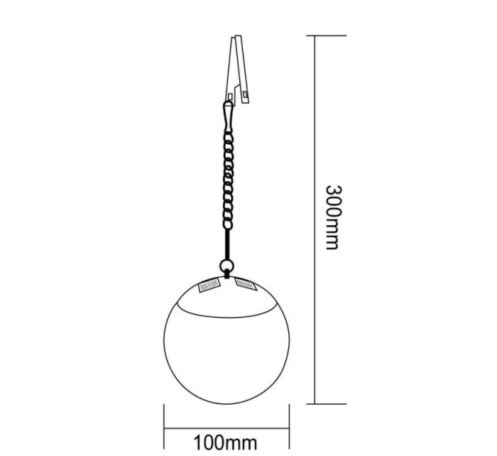 SOLÁRNÍ LAMPA PLASTOVÁ KOULE ZÁVĚSNÁ 20CM