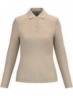 Kariban K 244 Dámské piqué polo s dlouhým rukávem 20.K244 light sand Kariban K 244 Dámské piqué polo s dlouhým rukávem 20.K244 light sand