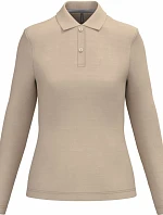 Kariban K 244 Dámské piqué polo s dlouhým rukávem 20.K244 light sand