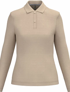K 244 Dámské piqué polo s dlouhým rukávem model 22507052 light sand - Kariban
